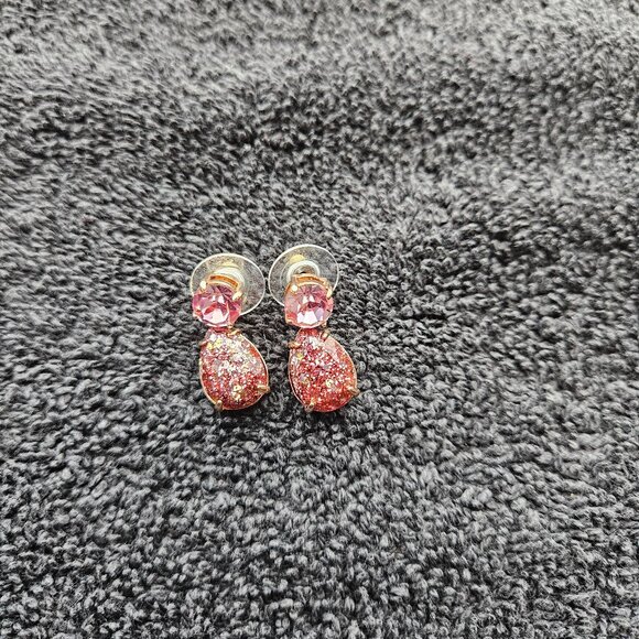 Jewelry - Pink and Rose Gold Sparkle Earrings